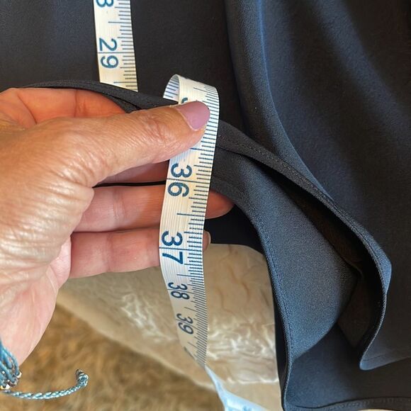 J Crew Navy Silk Dress. Size 2 A-line. - Picture 9 of 9